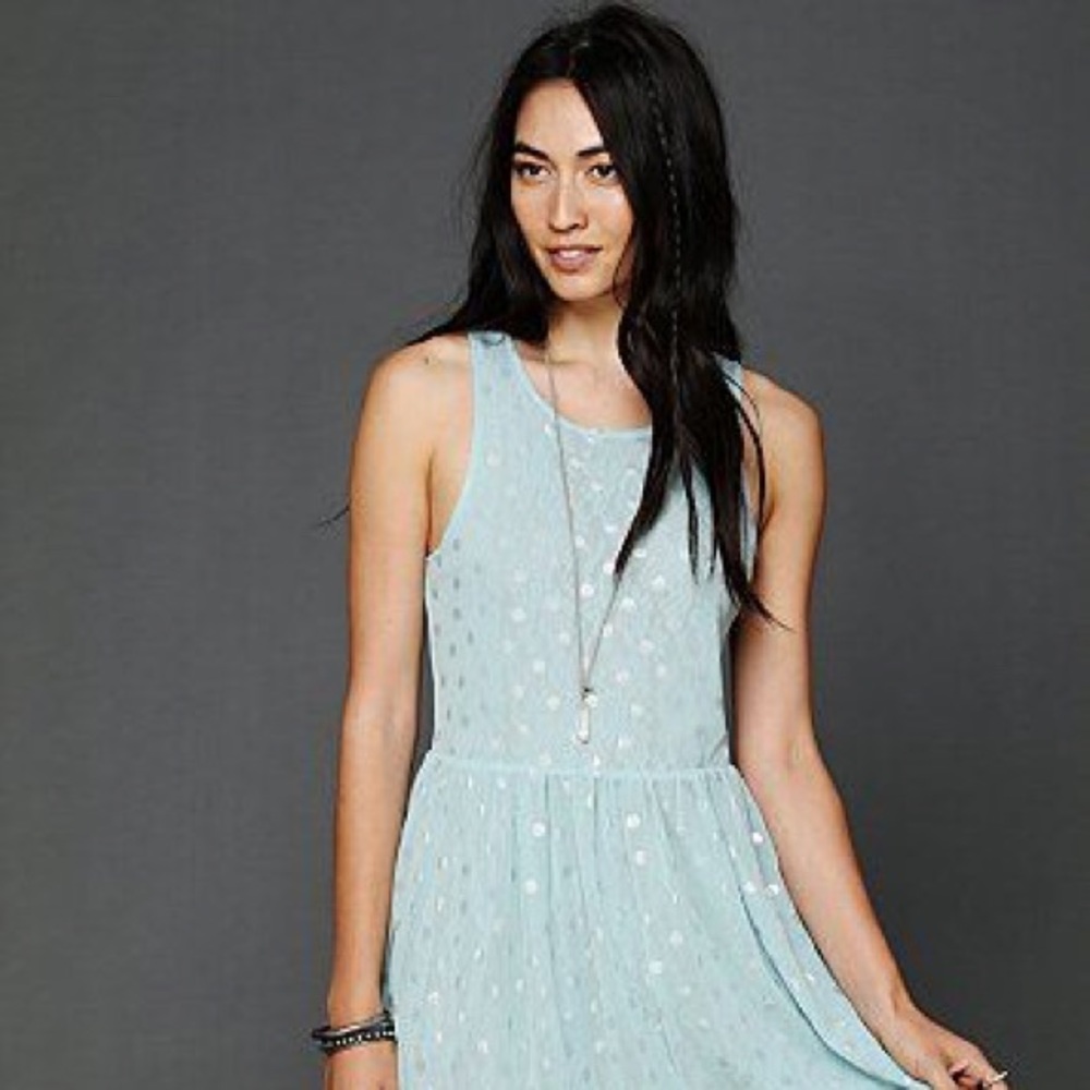 Free People Whimsical Polkadot Dress Large